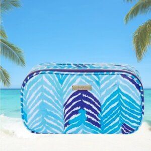 🆕NWOT Trina Turk Double Zip Brush Case / Makeup & Cosmetic Case